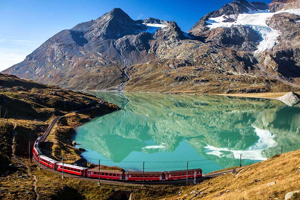 pociąg- Bernina Express puzzle online