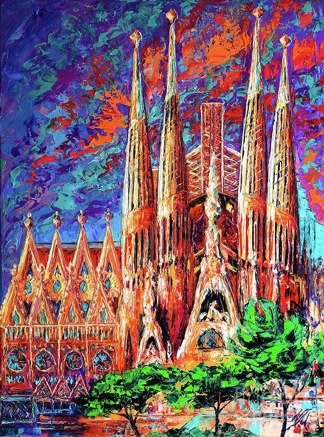 Obraz Barcelona La Sagrada Familia puzzle online