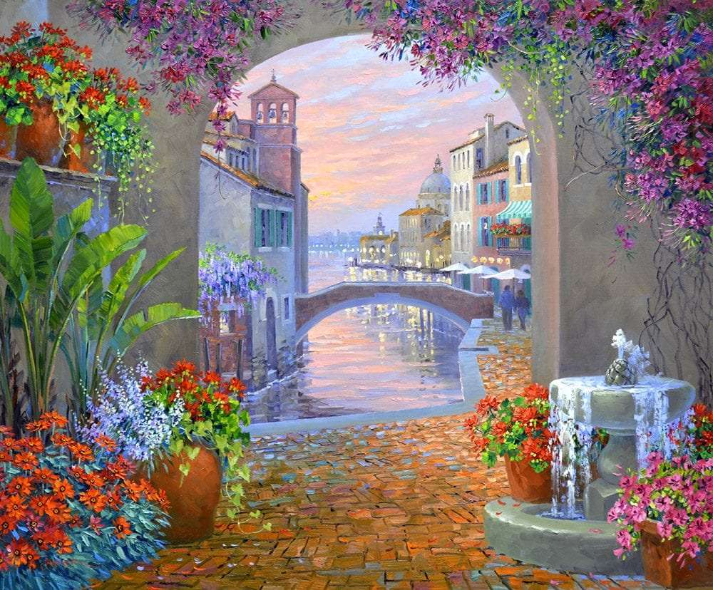 Malowanie Canal Grande w Wenecji puzzle online