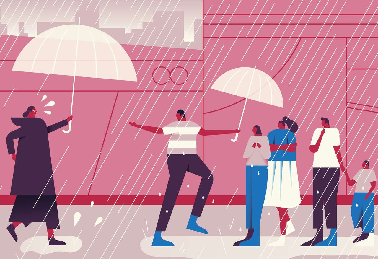 empatia w deszczu puzzle online