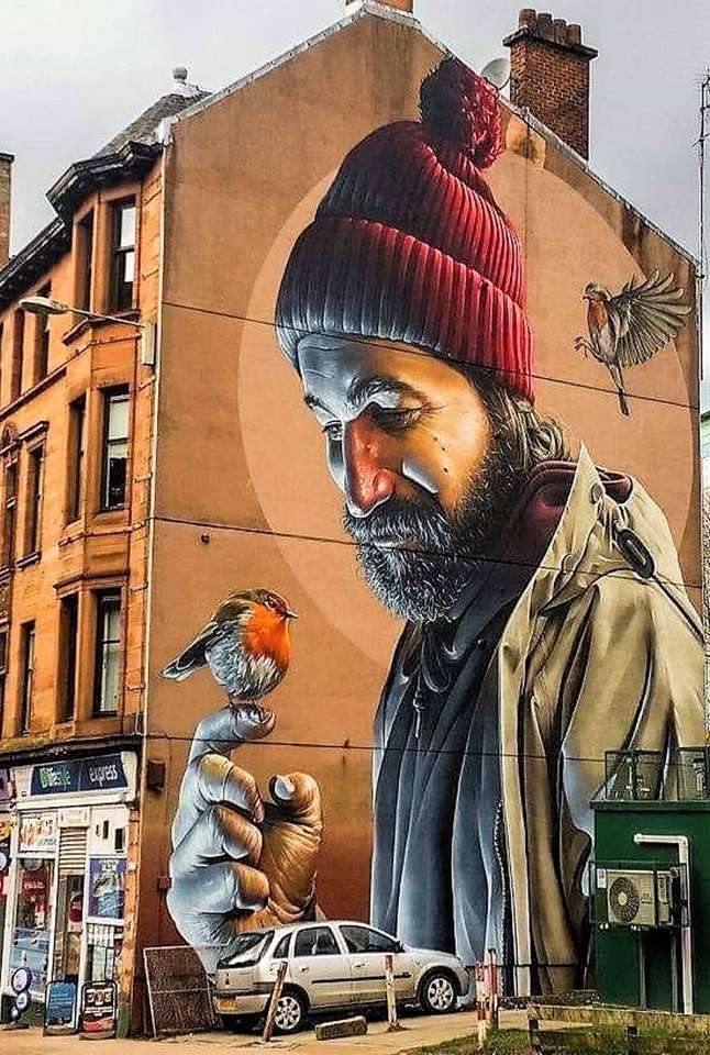 Sztuka uliczna - Glasgow - MURAL puzzle online