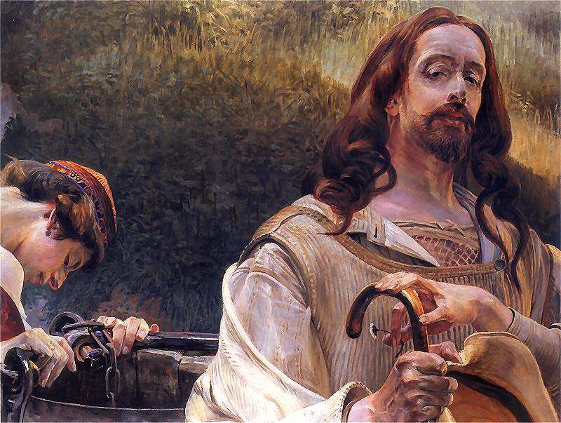 Chrystus i Samarytanka (obraz Jacka Malczewskiego puzzle online