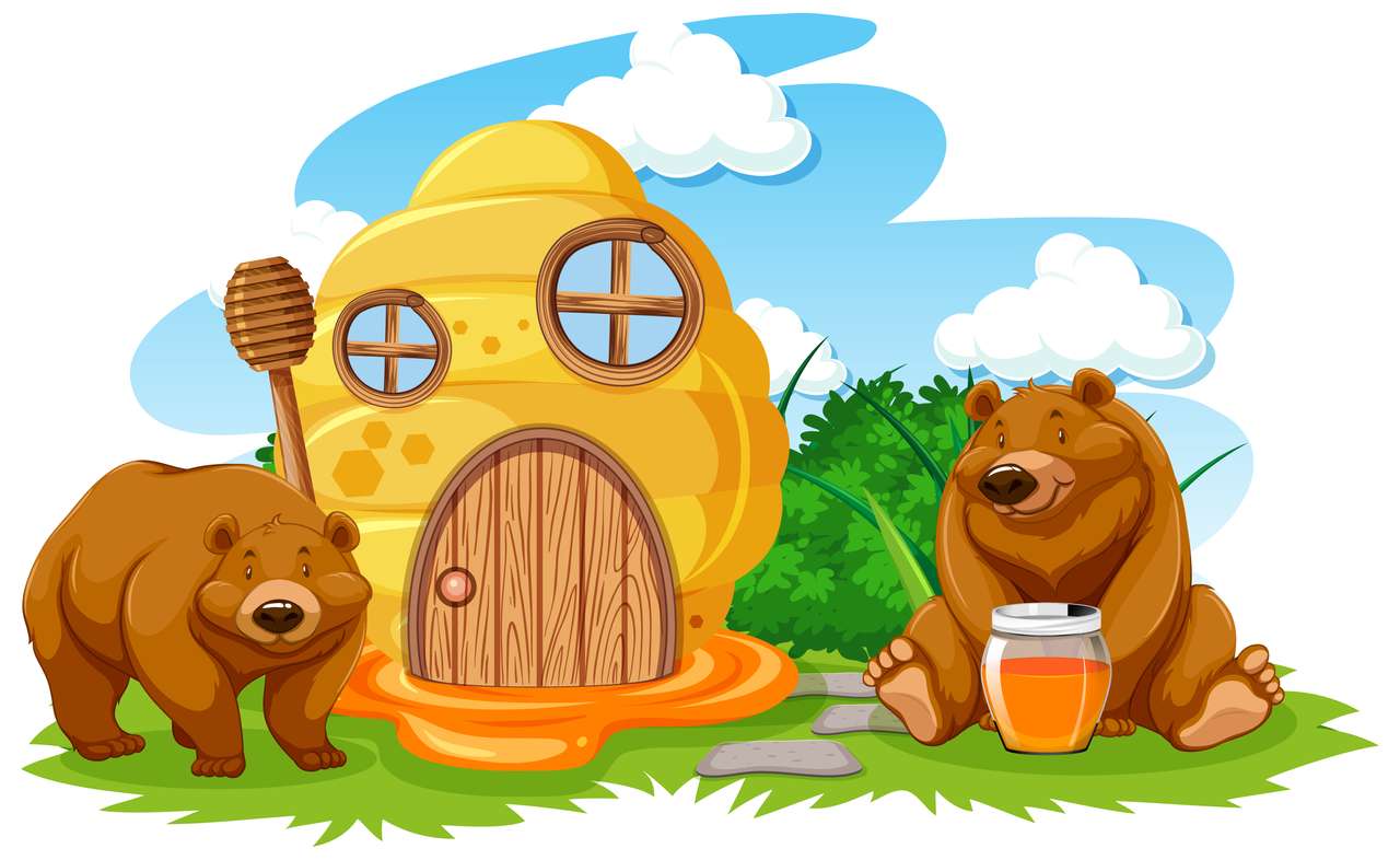 Animais selvagens - o urso de mel quebra-cabeça
