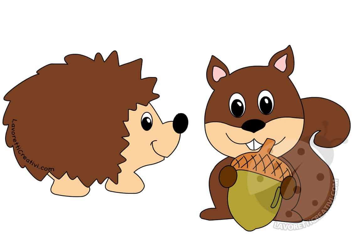 jeż i wiewiórka puzzle online