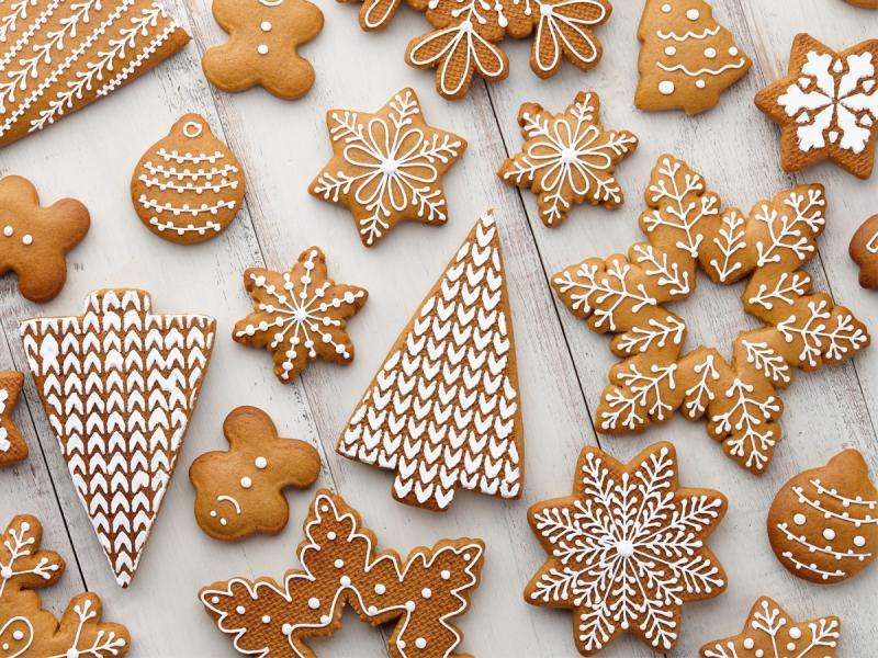 ciasteczka świąteczne puzzle online
