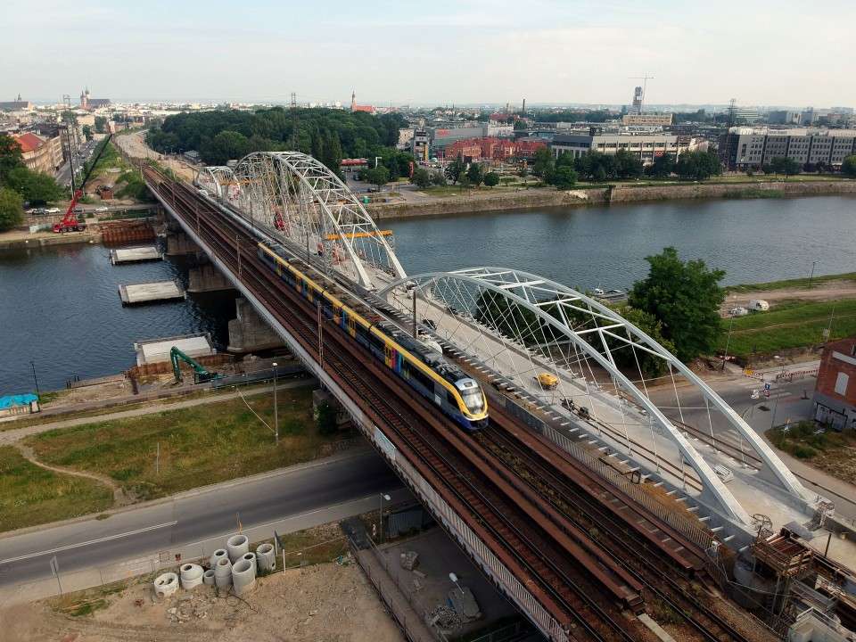 pojazdy na moście w krakowie puzzle online