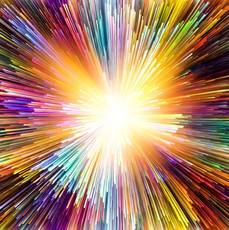 Kolorowa eksplozja światła puzzle online