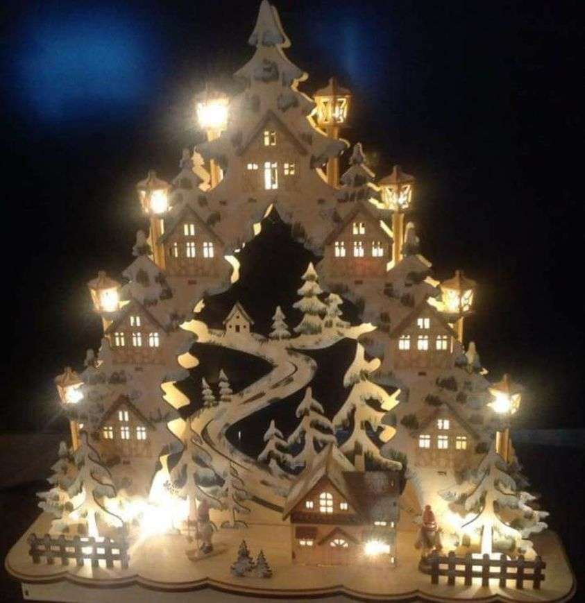 Boże Narodzenie drzewo adwentowe puzzle online