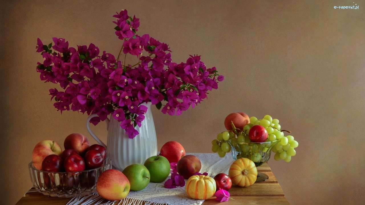 owoce, kwiaty puzzle online