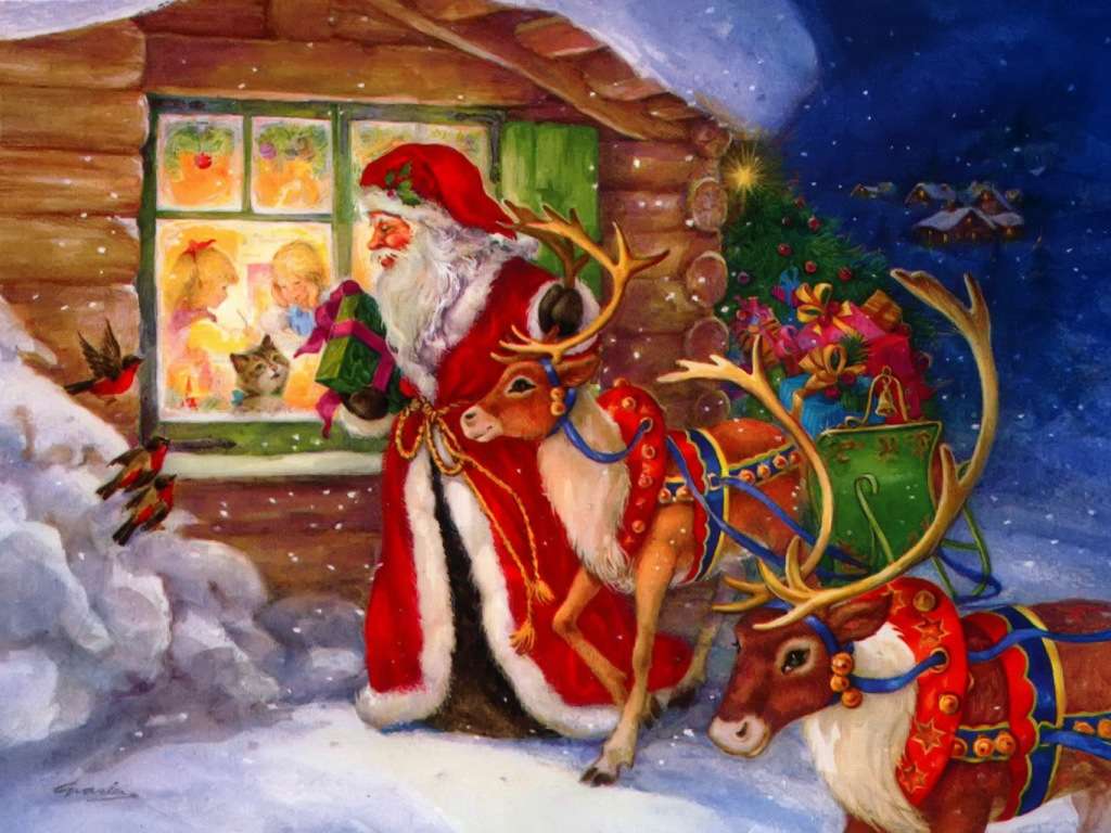 "Nadchodzi, nadchodzi, Święty Mikołaj!" puzzle online