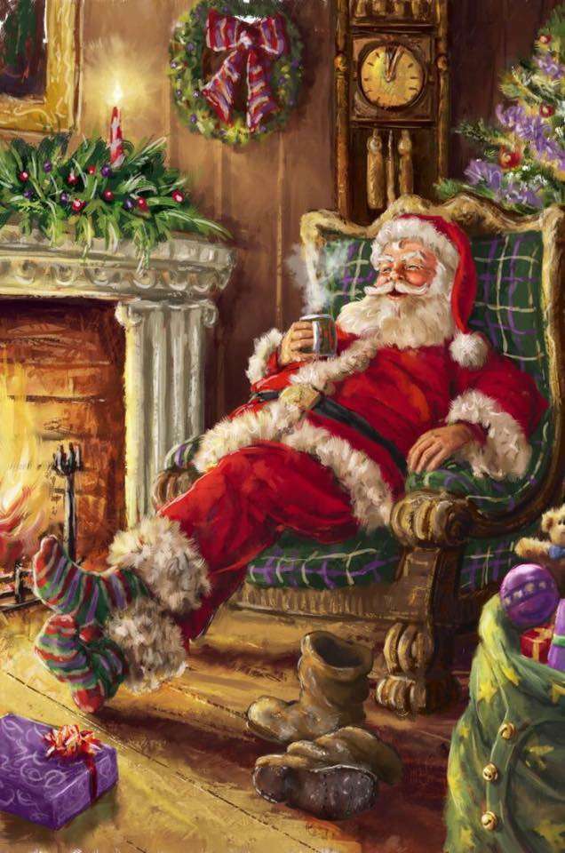 „Święty Mikołaj odpoczywa!” puzzle online