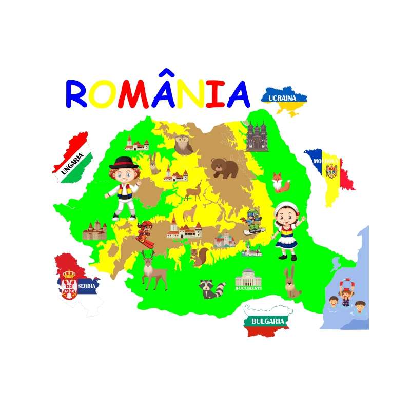 Mapa Rumunii puzzle online