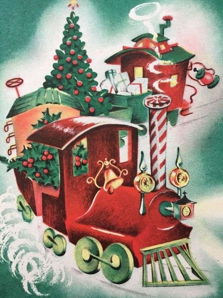 pociąg świąteczny puzzle online