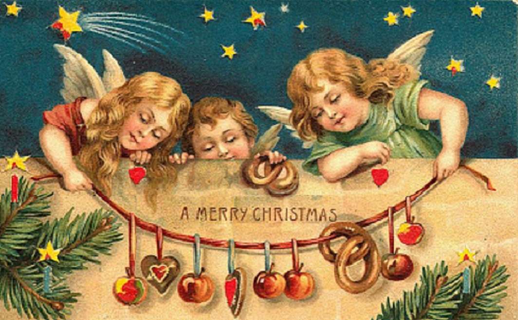 Anioły świąteczne puzzle online