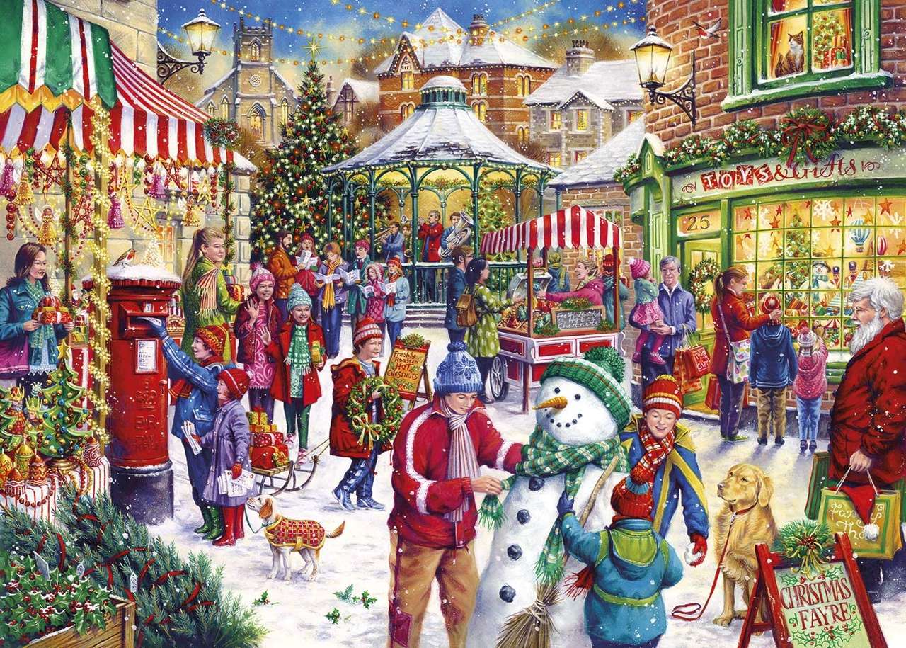 Boże Narodzenie w małym miasteczku puzzle online