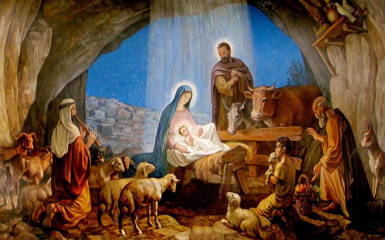 Obraz narodzin Jezusa puzzle online