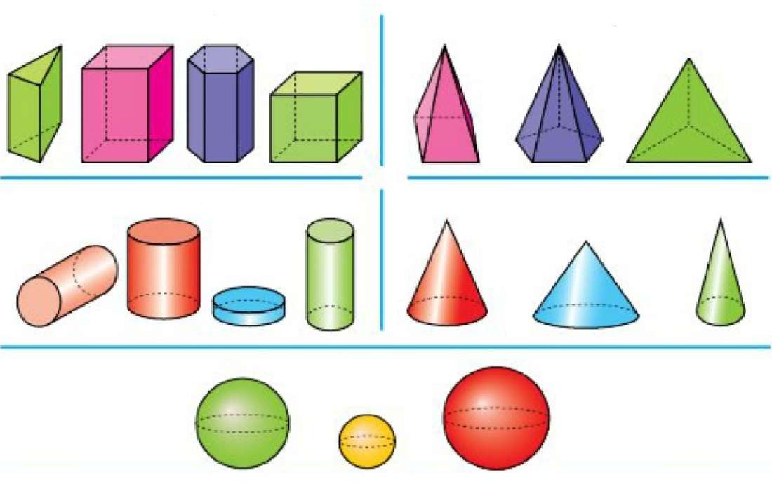 Bryły geometryczne puzzle online