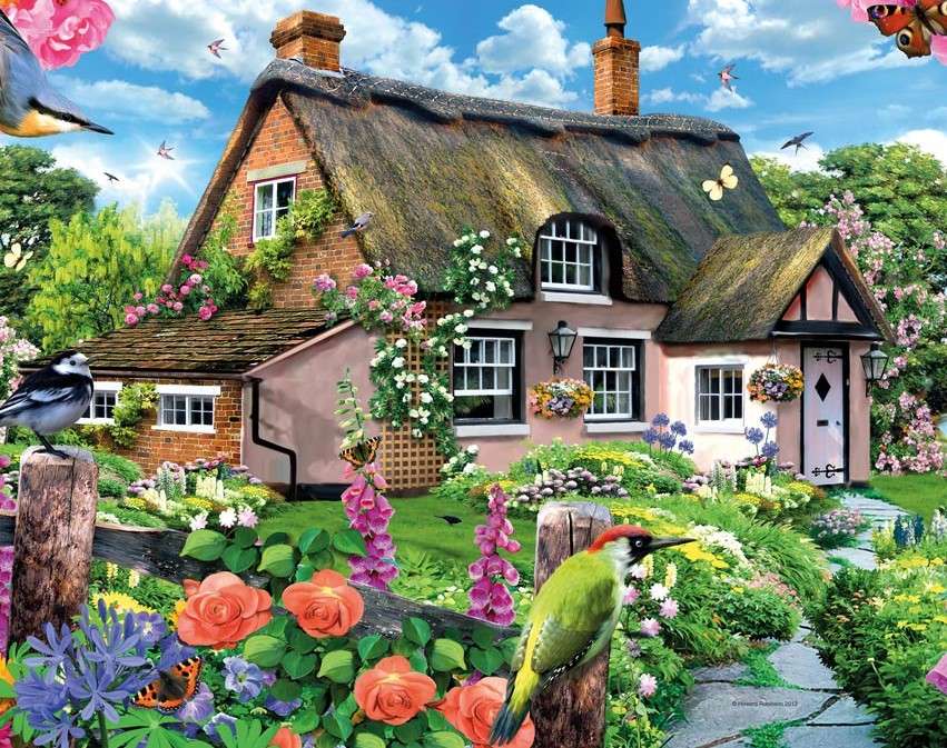 Malowanie domu na wsi puzzle online