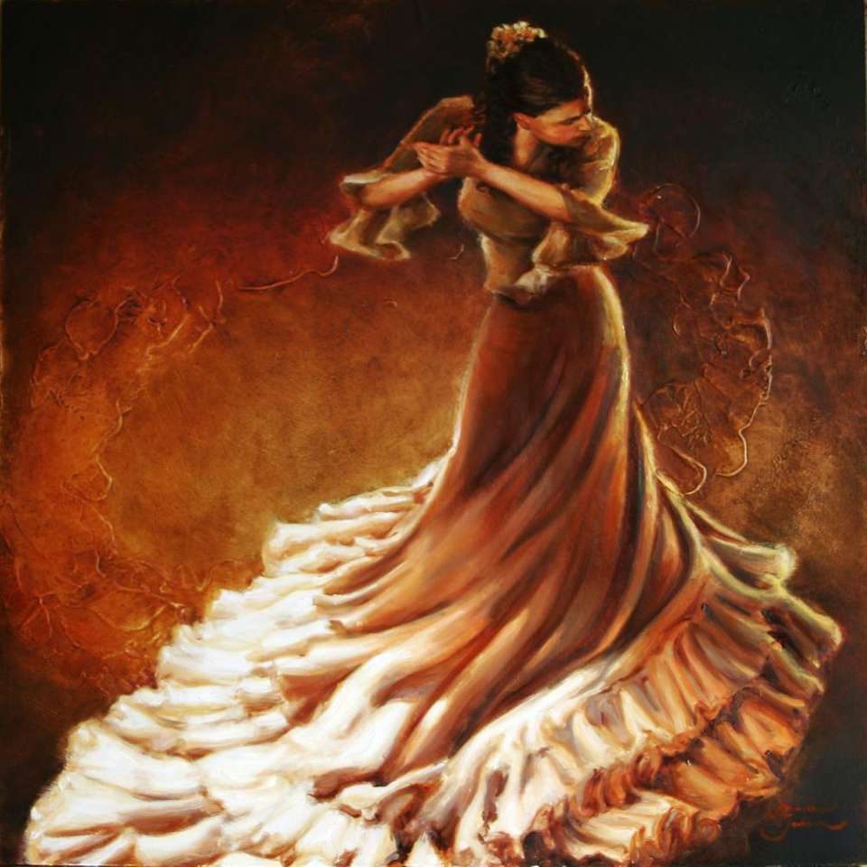Malowanie tancerki flamenco puzzle online