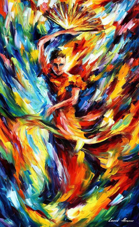 Malowanie tancerki flamenco puzzle online