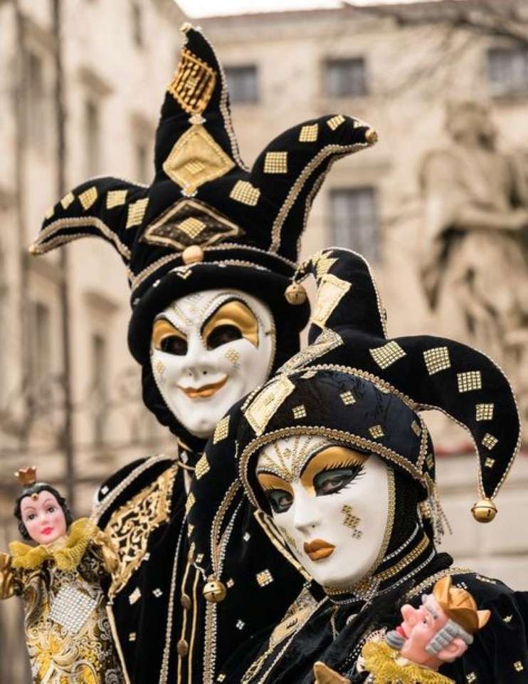 Weneckie maski i kostiumy puzzle online
