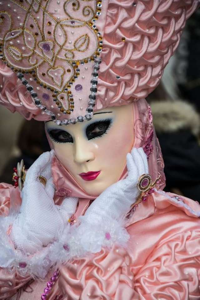 Venetianska masker och kostymer pussel