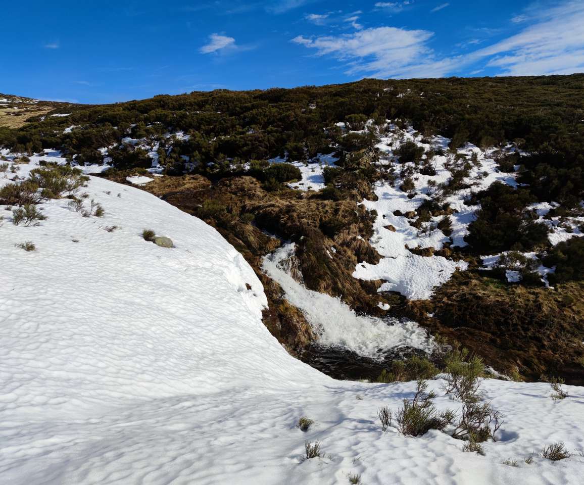 Śnieg i woda w górach Sanabrii puzzle online
