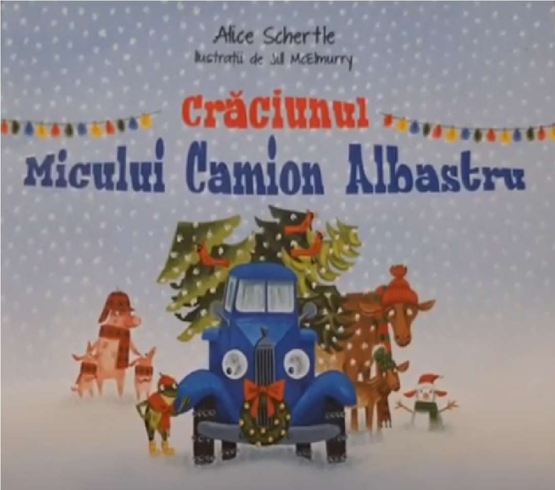 Boże Narodzenie małej niebieskiej ciężarówki puzzle online