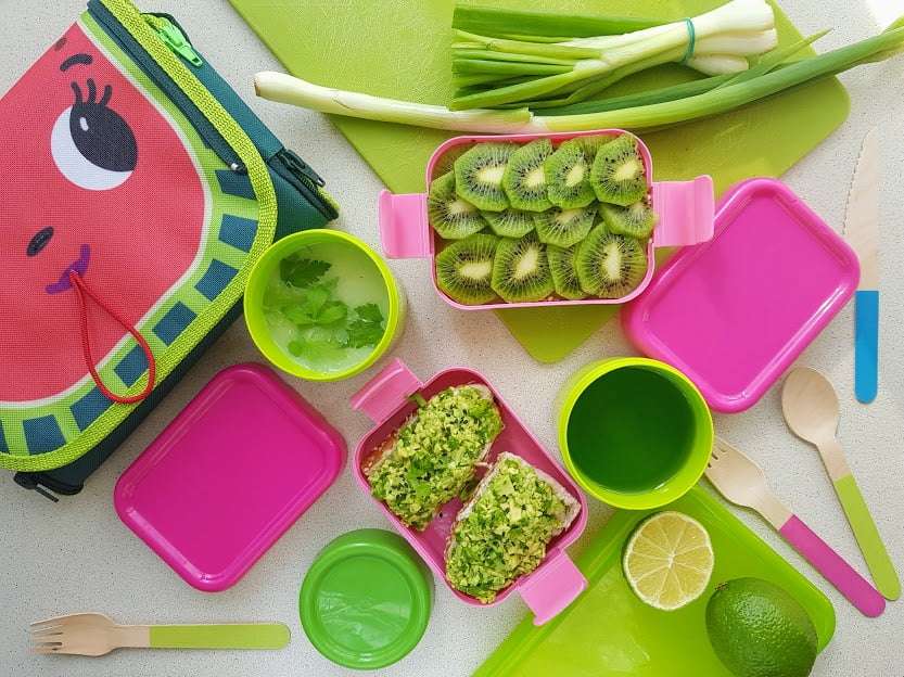 zielone jedzenie i picie dla dziecka puzzle online