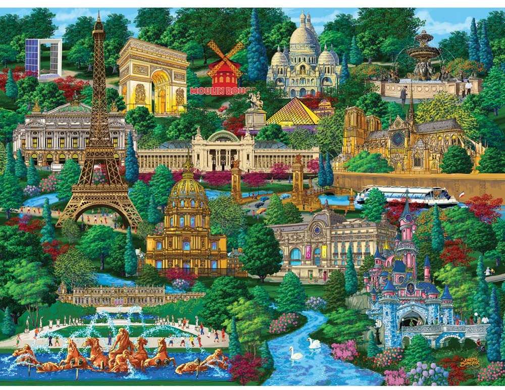 widok na paryż puzzle online