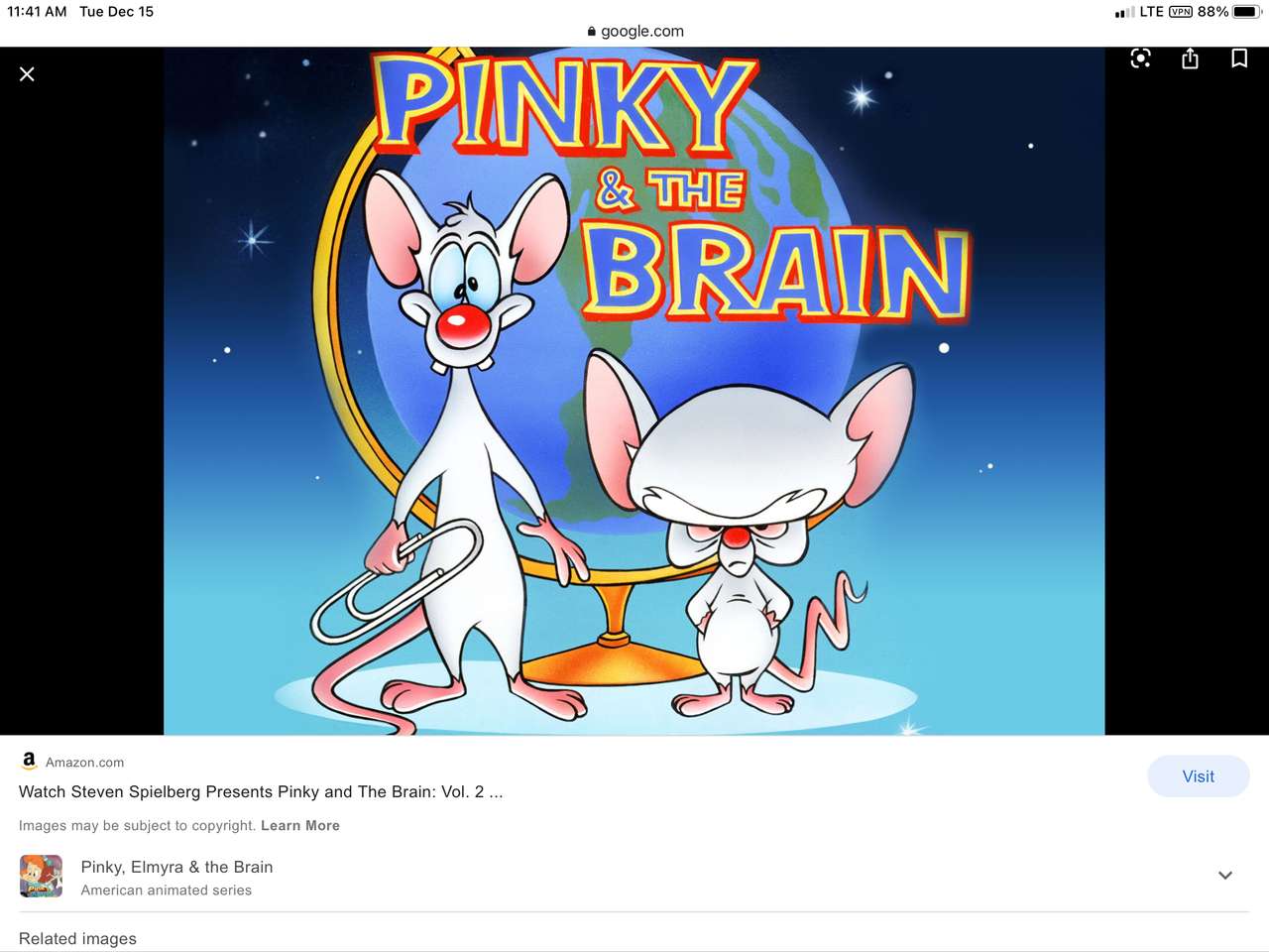 PINKY PINKY AND THE BRAIN BRAIN 63 pieces Play Jigsaw Puzzle for