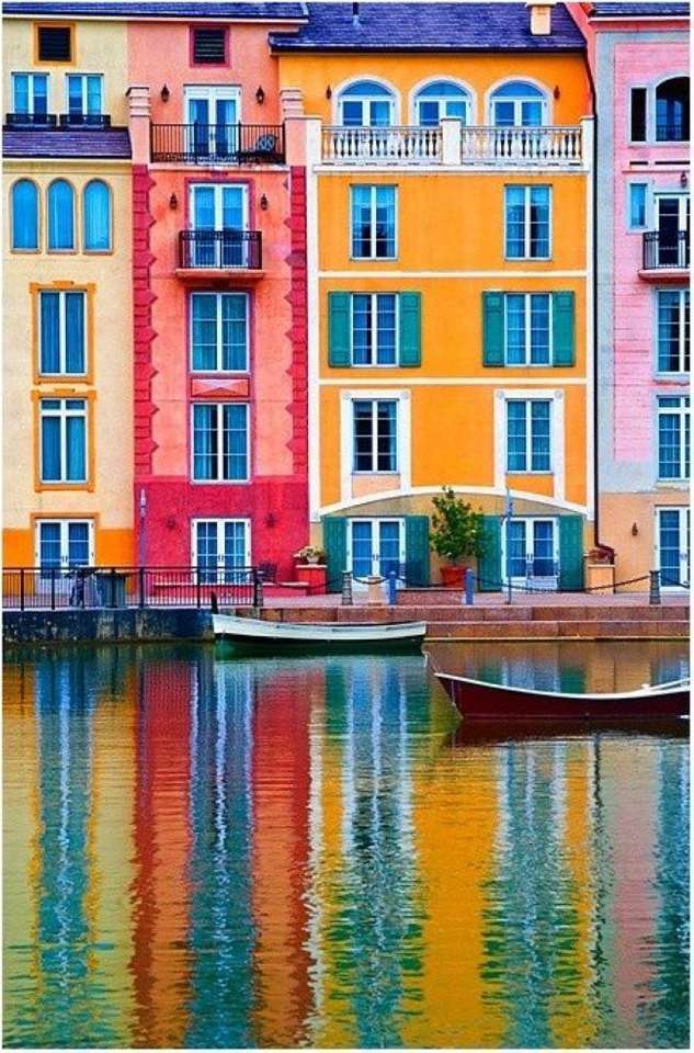 Kolorowe domy Wenecja puzzle online