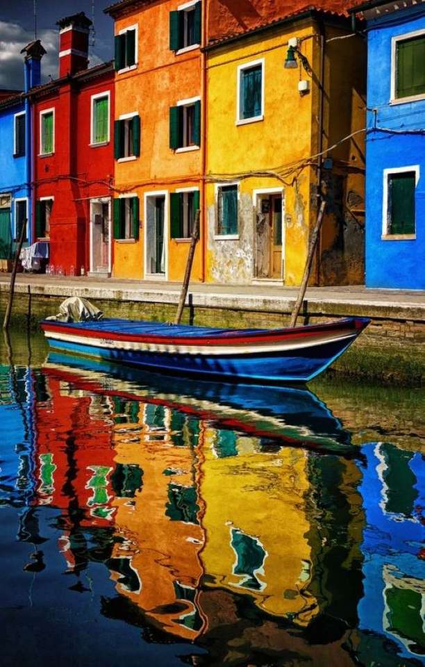 Kolorowe domy Wenecja puzzle online
