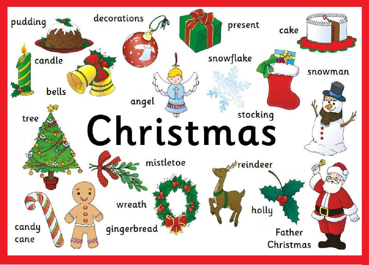 Christmas Vocabulary Puzzle Factory