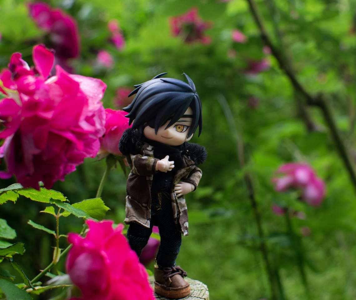 Mitsu wśród róż puzzle online