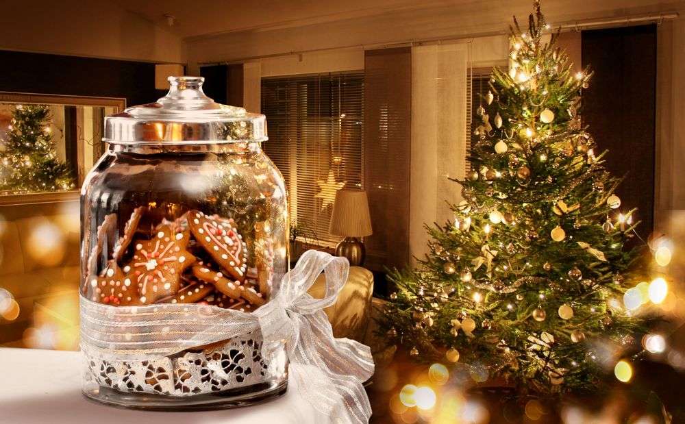biscuits de pain d'épice, arbre de Noël puzzle