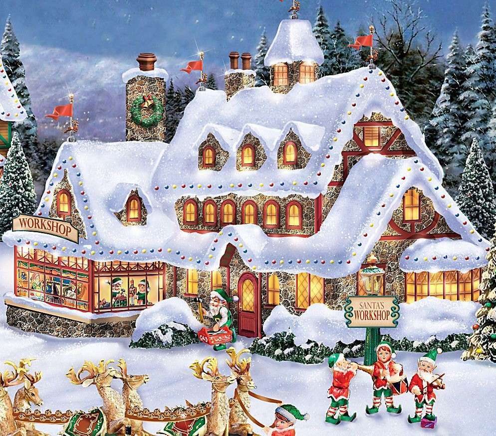 snow-covered house puzzle