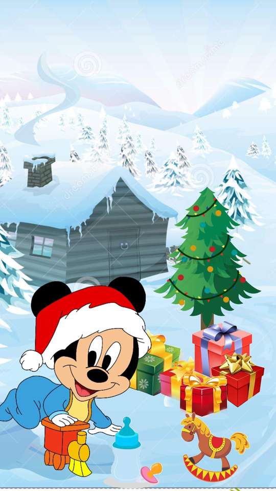 Świąteczna Myszka Miki puzzle online