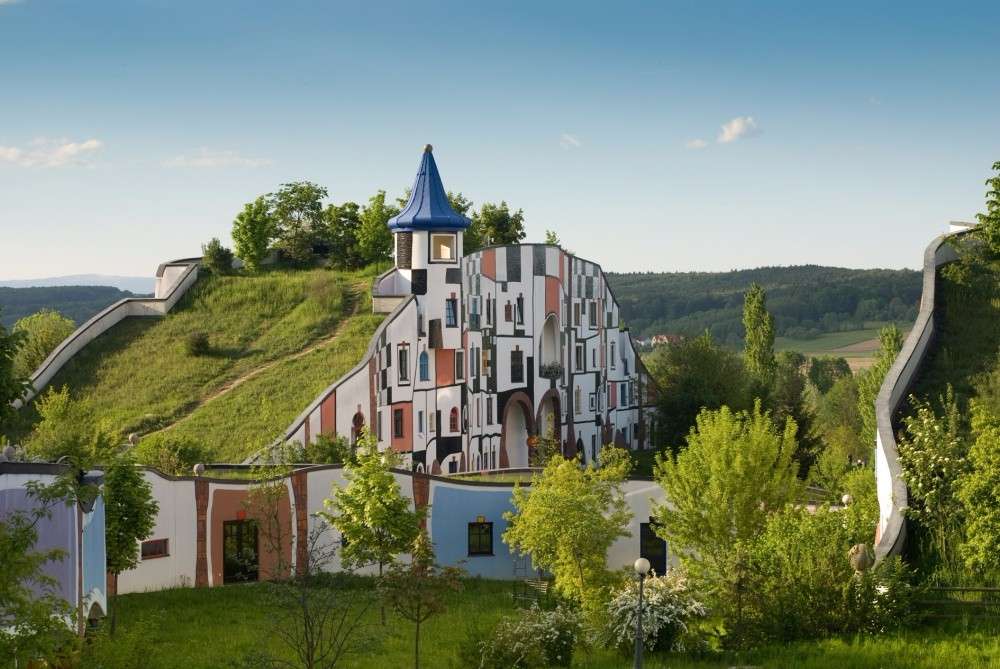 dom z dachem z trawy puzzle online