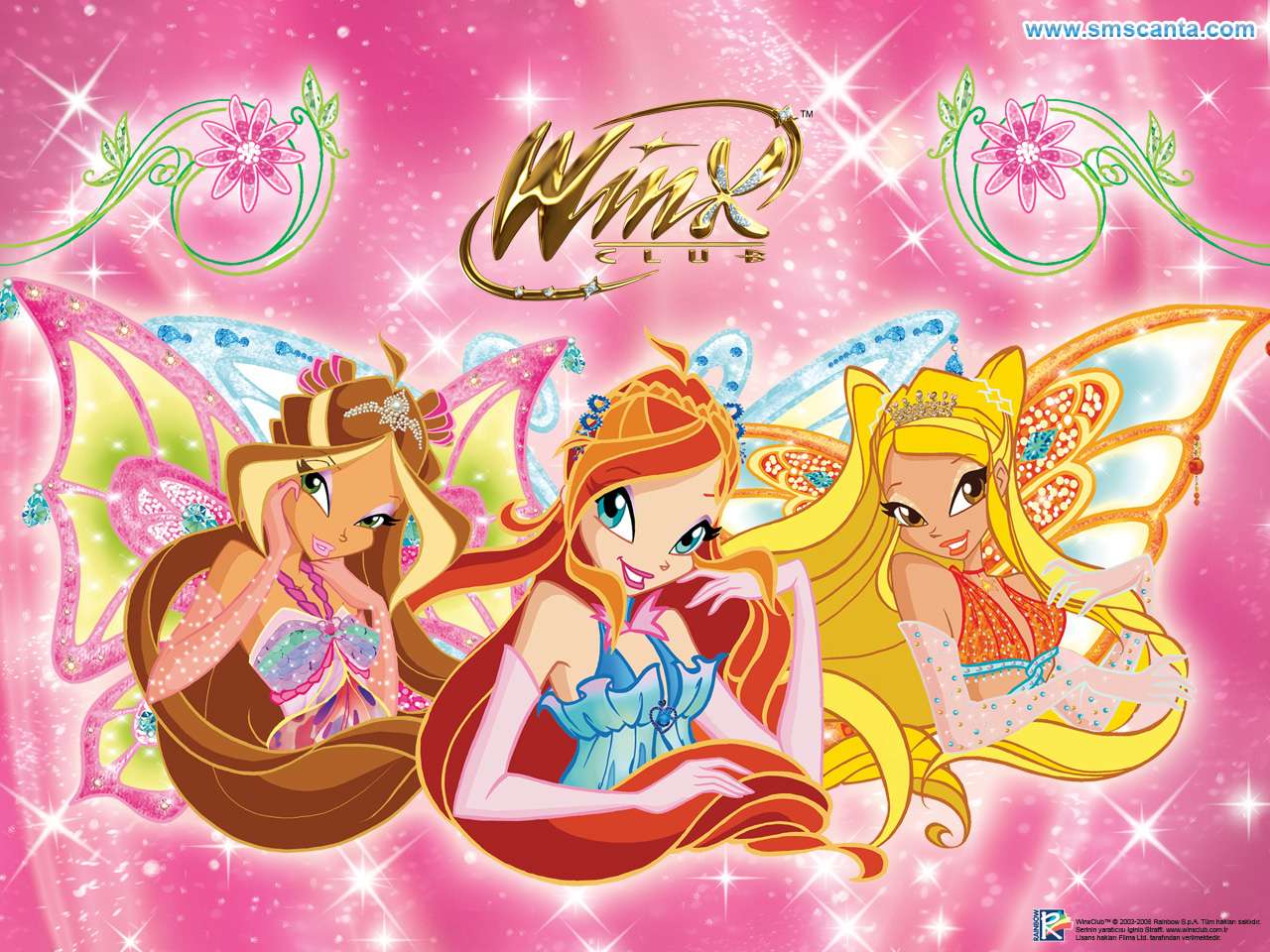 Winx Club Flora, Bloom și Stella Enchantix puzzle