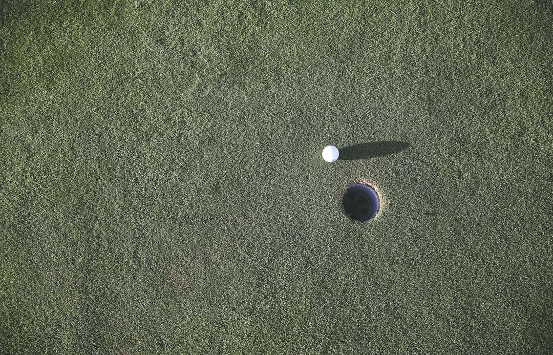 biała piłka golfowa w pobliżu otworu puzzle online