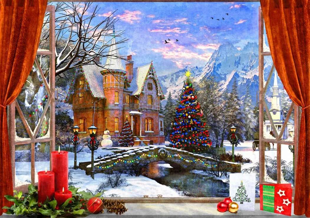 pocztówka świąteczna puzzle online