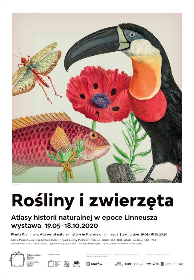 plakat wystawy "Rośliny i zwierzęta. Atlasy ..." puzzle online
