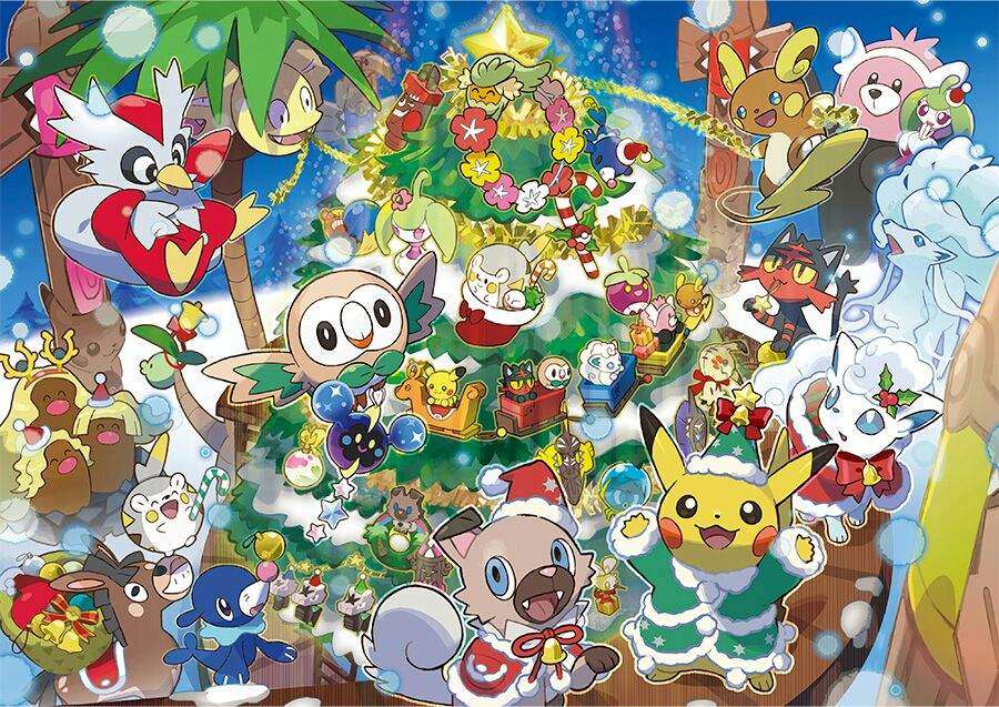 Boże Narodzenie Pokémon puzzle online