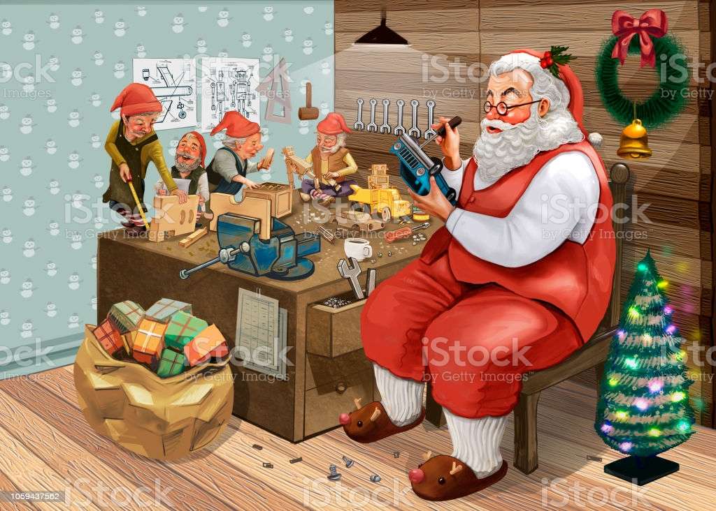 Warsztat Świętego Mikołaja puzzle online