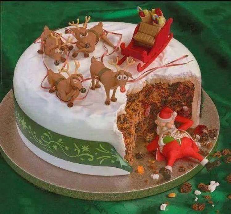 świąteczny tort puzzle online