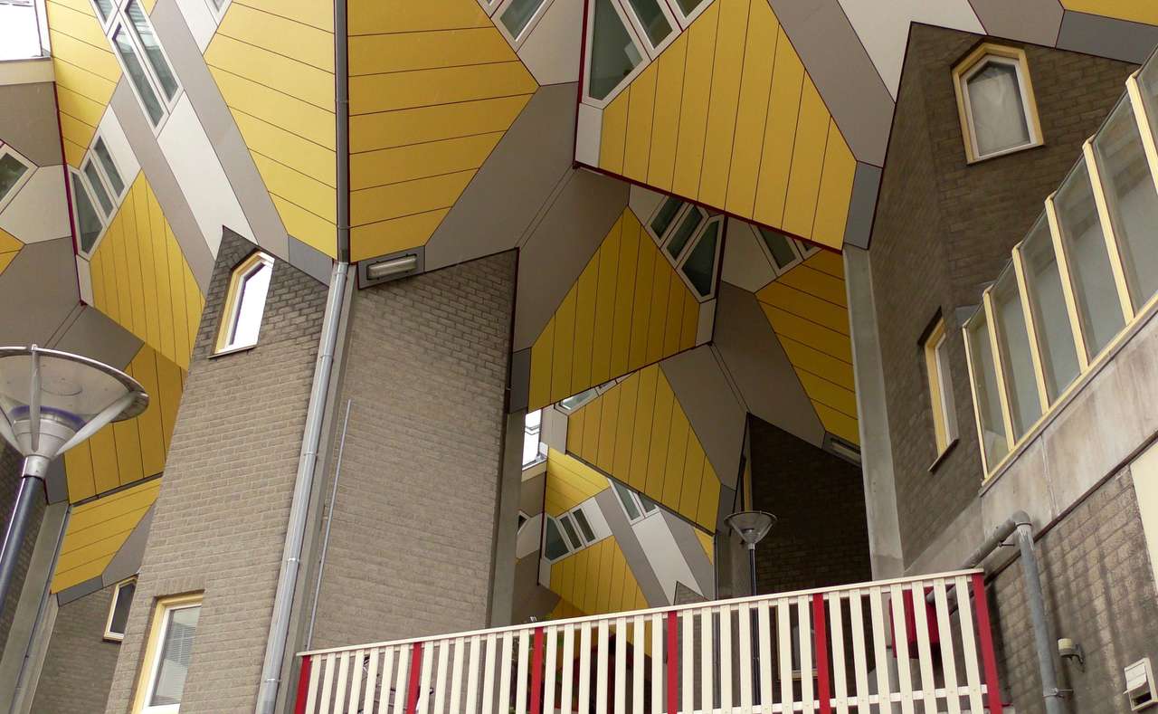 Kubusy domy w Rotterdamie puzzle online