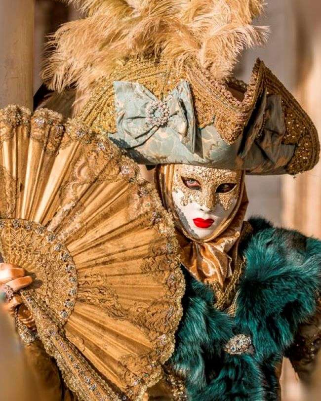 Venedigs karnevalsmasker och dräkter pussel