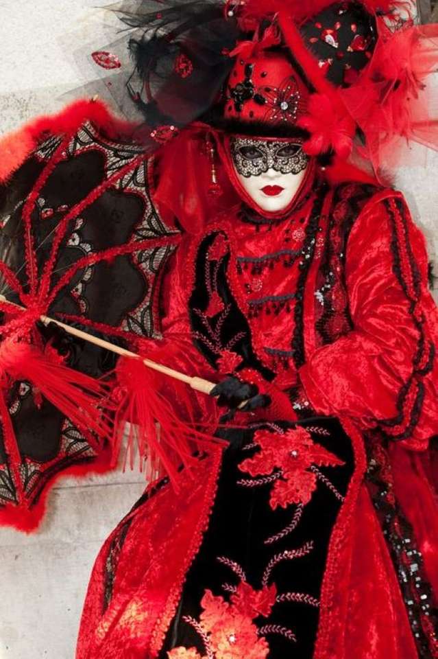 Weneckie maski i kostiumy karnawałowe puzzle online