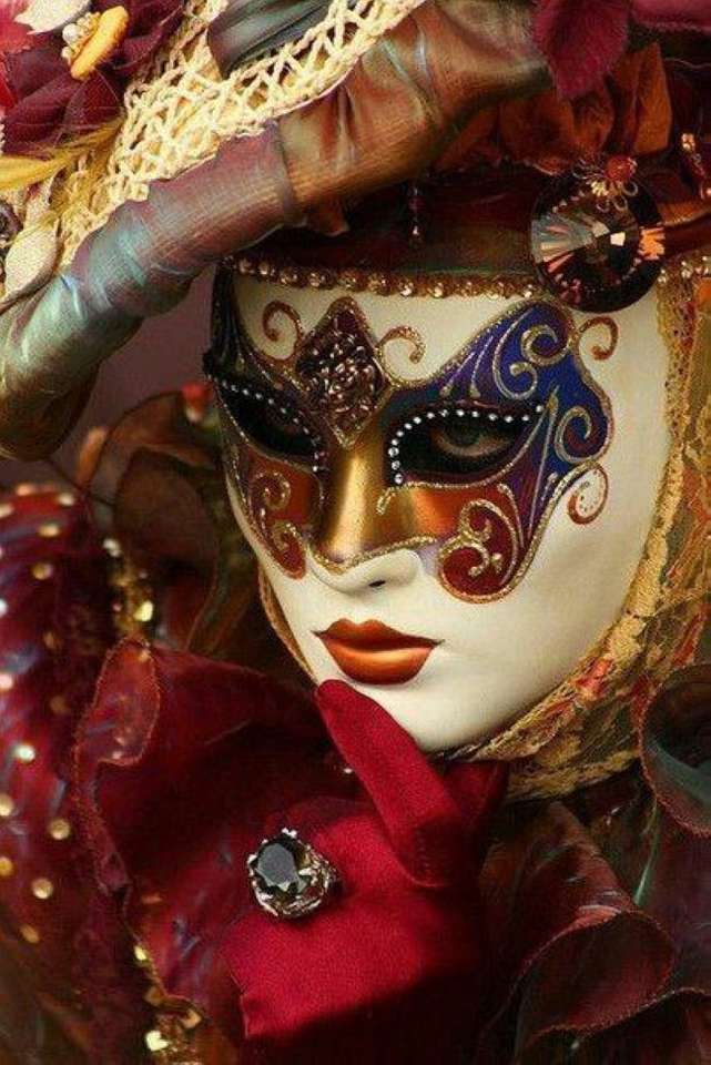 Weneckie maski i kostiumy karnawałowe puzzle online